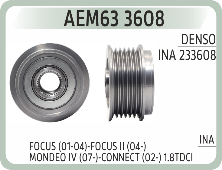 AEM63 3608 ALTERNATOR KASNAK FOCUS (01-04)-FOCUS II (04-)-MON